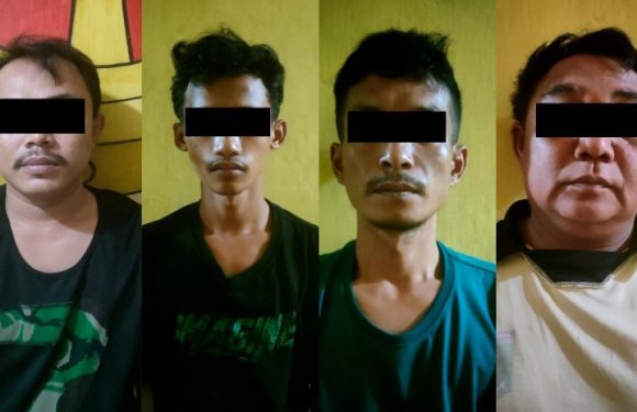 Asik Pesta Sabu, 4 Pemuda Dibekuk Polsek Seputih Mataram