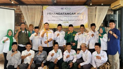 MoU dengan NU Care LAZISNU, PCNU Lamteng dan RS MMH Komitmen Buka Layanan Armada Ambulans dan Klinik Kesehatan