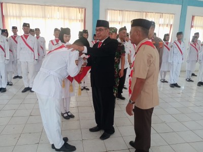 Jelang HUT RI ke-79, Paskibra Kecamatan Trimurjo Dikukuhkan