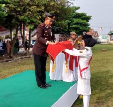 Upacara Pengibaran Bendera Peringatan HUT RI ke-79 di Kecamatan Trimurjo Berjalan Lancar dan Sukses