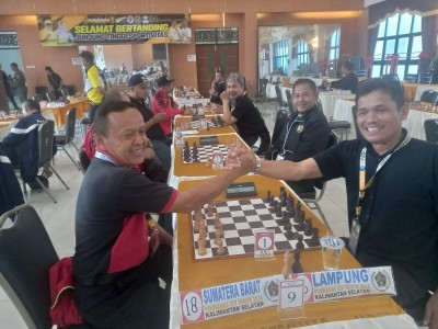 Tumbangkan Pecatur PWI Sumbar, PWI Lampung Optimis Raih Medali pada PORWANAS