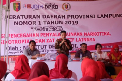 Anggota DPRD Lampung Ni Ketut Dewi Nadi Sosialisasikan Perda Nomor 1 Tahun 2019 di Lamteng