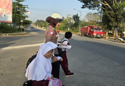 Pam Rawan Pagi, Polres Lampung Tengah Pastikan Keselamatan Masyarakat