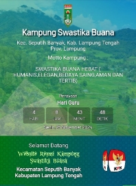 Kampung Swastika Buana di Kecamatan Seputihbanyak, Lampung Tengah, Jadi Desa Anti Korupsi