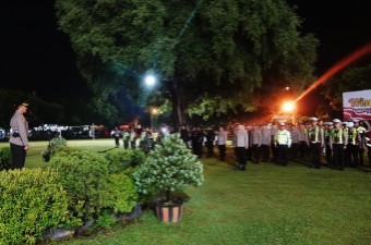 Memasuki Masa Tenang Pilkada, Polres Lampung Tengah Gelar Patroli Skala Besar