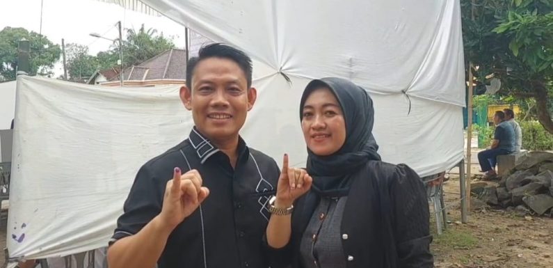 Ketua DPRD Lamteng, Febriantoni Nyoblos di TPS Gunungugih