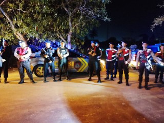 Usai Pemungutan Suara Pilkada, Polres Lamteng Gelar Patroli Cipta Kondisi