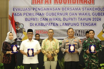 Bawaslu Lamteng Sukses Gelar Rakor Evaluasi Pengawasan Bersama Stakeholder