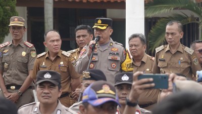 Polres Lamteng Amankan Audensi Damai Masyarakat Gunung Agung