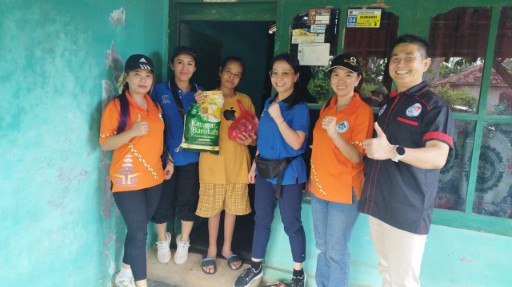 PSMTI Lamteng Bagikan 200 Paket Sembako ke Warga Bandarjaya