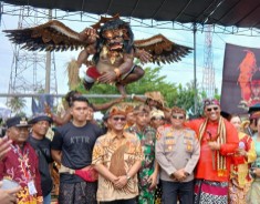 Polres Lamteng Amankan Festival Ogoh-Ogoh di Seputih Raman