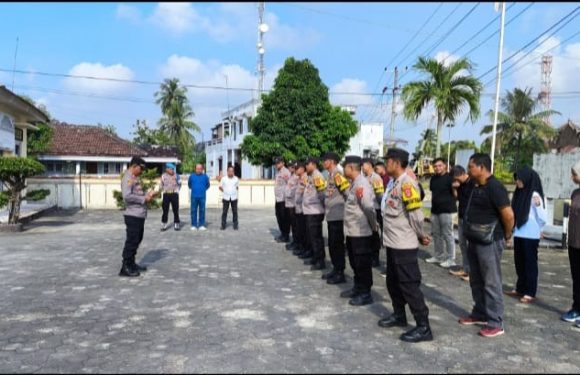 Polsek Seputih Mataram Rutin Apel Pagi