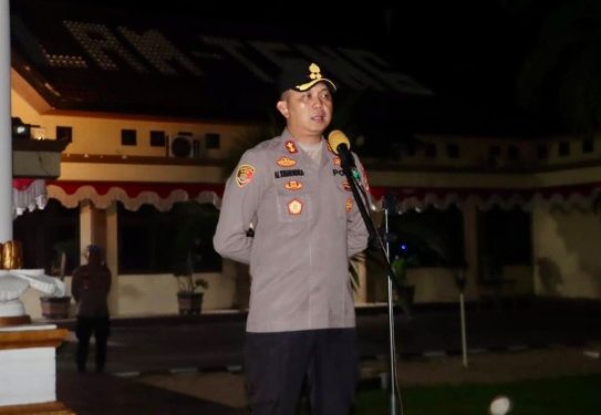 Cipta Kondisi, Polres Lamteng Gelar Apel Siaga dan Patroli Gabungan