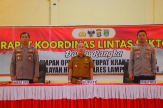 Jelang Mudik Lebaran 2026, Polres Lamteng Gelar Rakor Lintas Sektoral