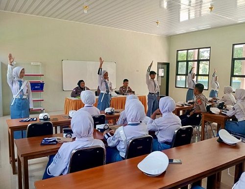 Lewat Pelatihan PKS, Satlantas Polres Lamteng Dorong Pelajar Jadi Pelopor Keselamatan