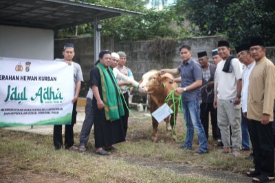 Idul Adha 1447 H, Polres Lamteng Sembelih 11 Ekor Sapi dan 1 Ekor Kambing