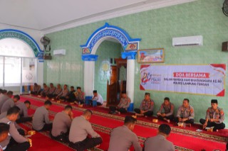 Sambut Hari Bhayangkara ke-80, Polres Lamteng Gelar Doa Bersama