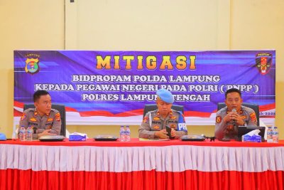 Perkuat Pengawasan Internal, Bid Propam Polda Lampung Gelar Gaktibplin dan Mitigasi di Polres Lamteng