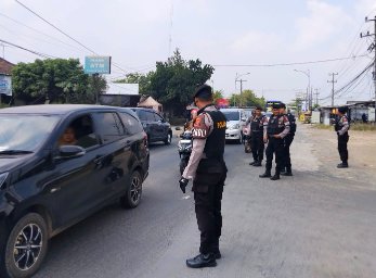 Cegah Kejahatan Jalanan di Jalinteng Sumatera, Sat Samapta Polres Lamteng Giatkan Patroli Siang
