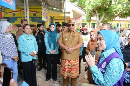 Ketua TP PKK Provinsi Lampung Purnama Wulan Sari Mirza Resmikan Kampung Tapis di Seputihraman