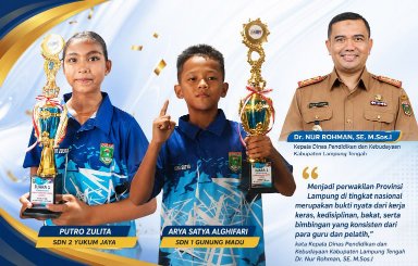 Dua Siswa SD Lamteng Maju O2SN Nasional, Kadisdikbud: Sebuah Kehormatan